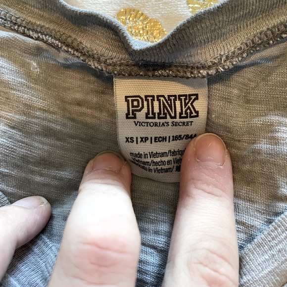 PINK grey 3 quarter shirt. Barely worn. (SOLD) - Picture 2 of 4